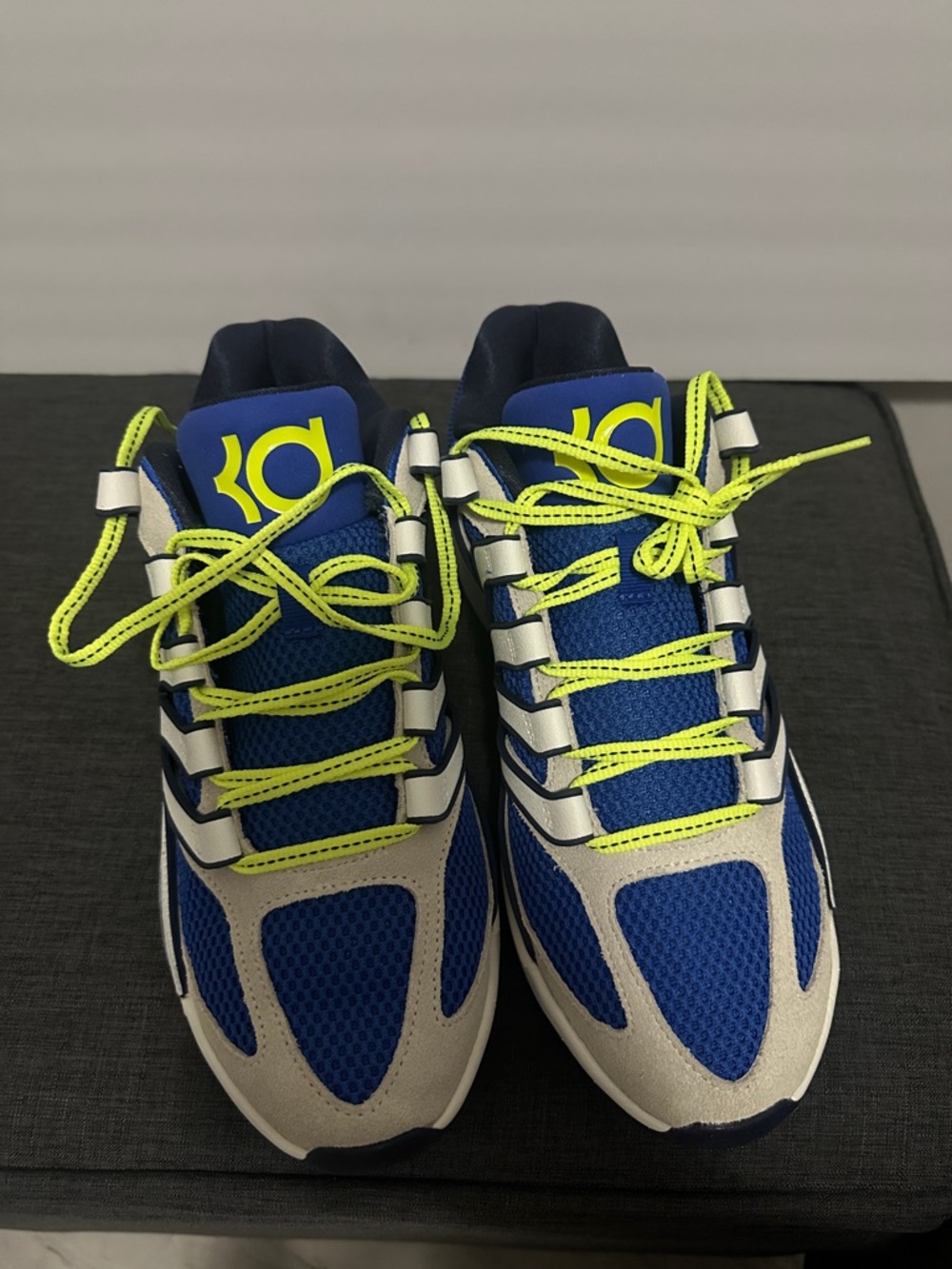 Nike Men’s Blue & Neon Yellow KD Basketball Sneakers
